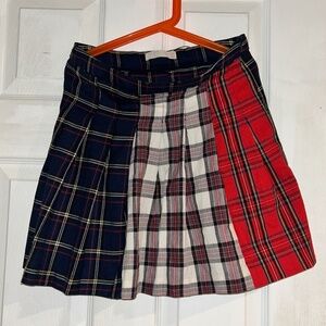 ZARA Kids Pleated Plaid Skirt Size 11/12
